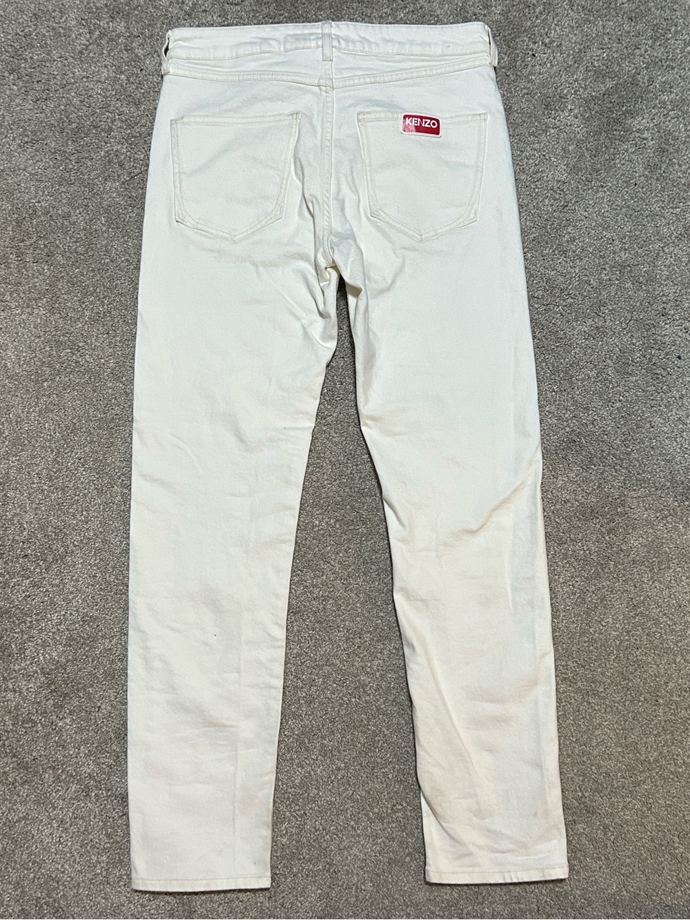 Vintage KENZO Paris Men’s White Slim Fit Jeans